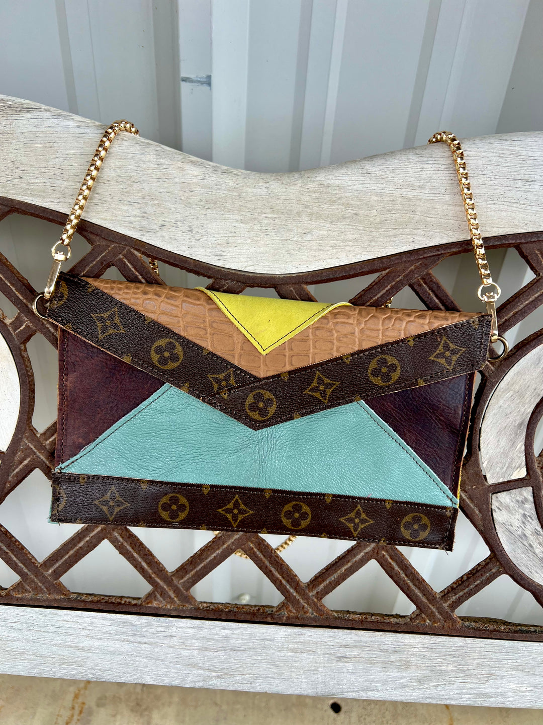 Genuine Leather Fold Over Neons And Classic purse