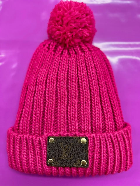 Pink Pom Sherpa-Lined Beanie