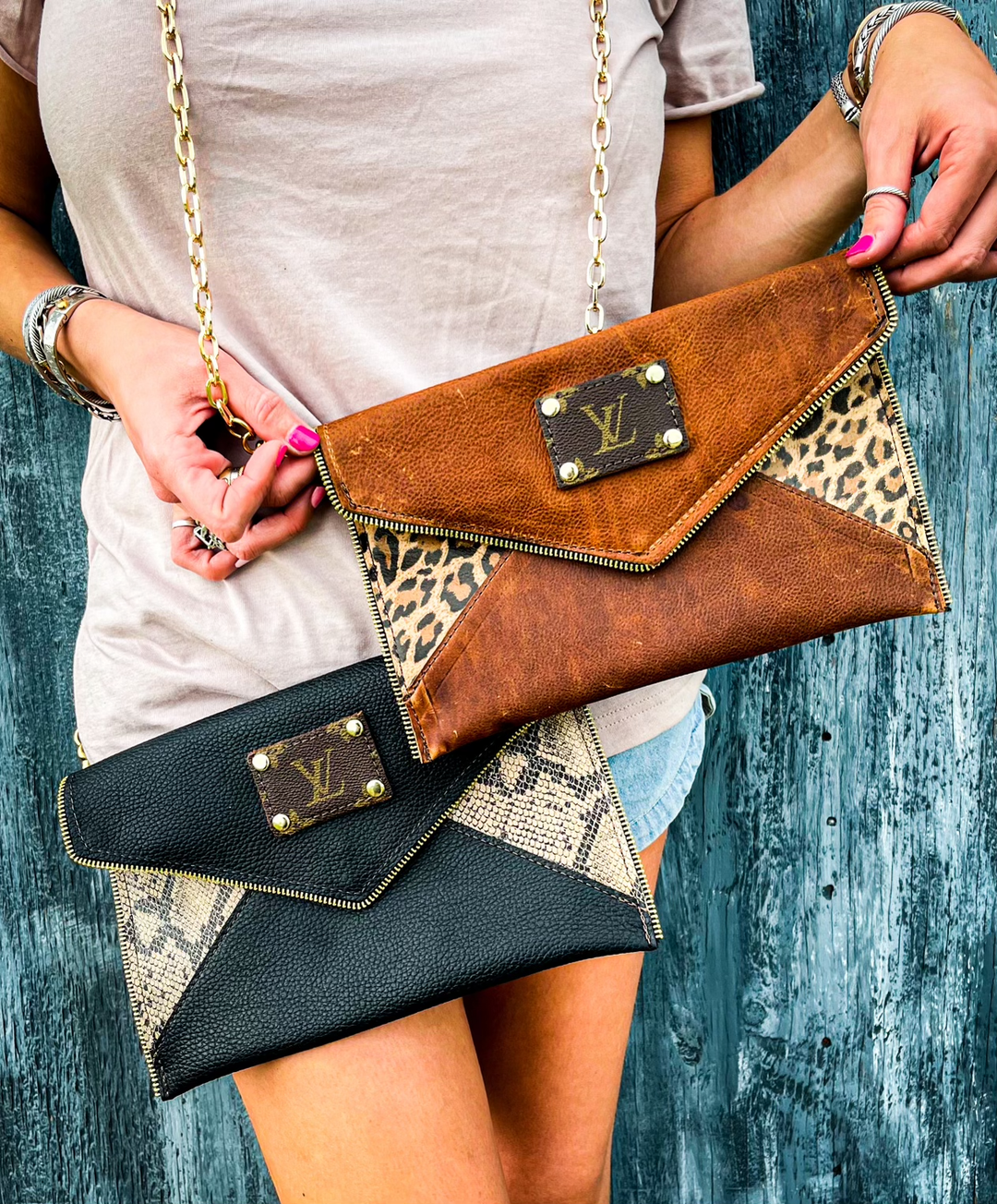 Upcycled LV Genuine Leather CLASSIC Cross Body