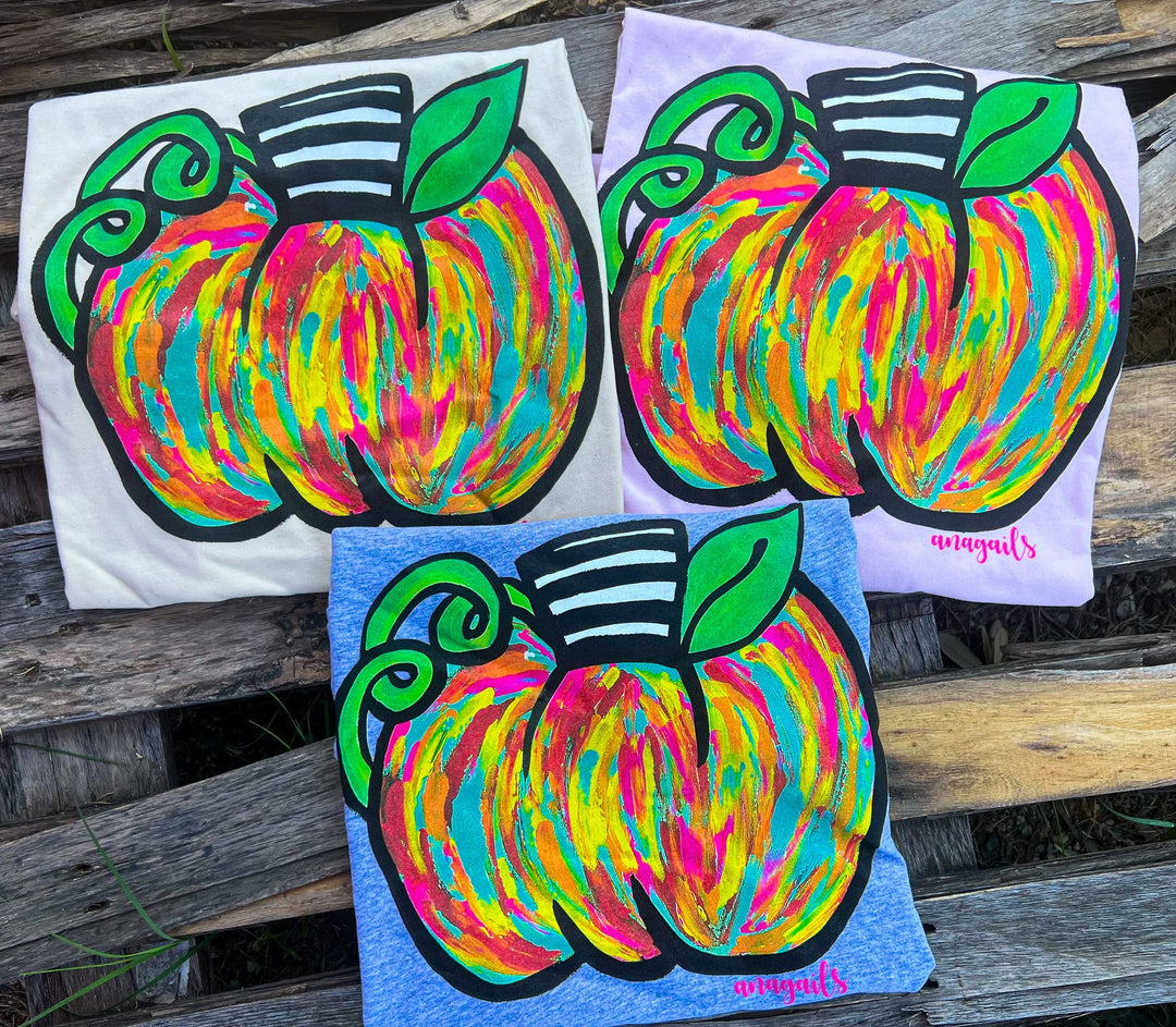 Hand Painted All The Colors Pumpkin