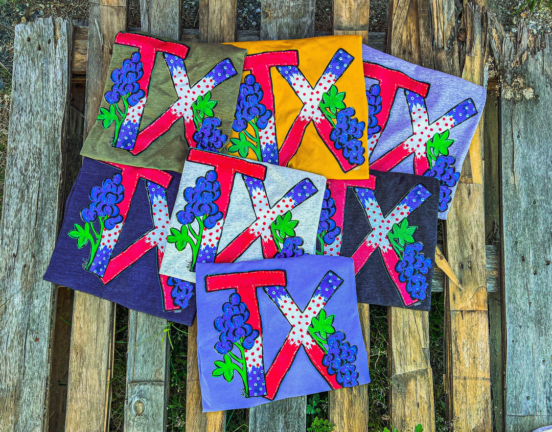 Hand Painted Texas Blue Bonnet