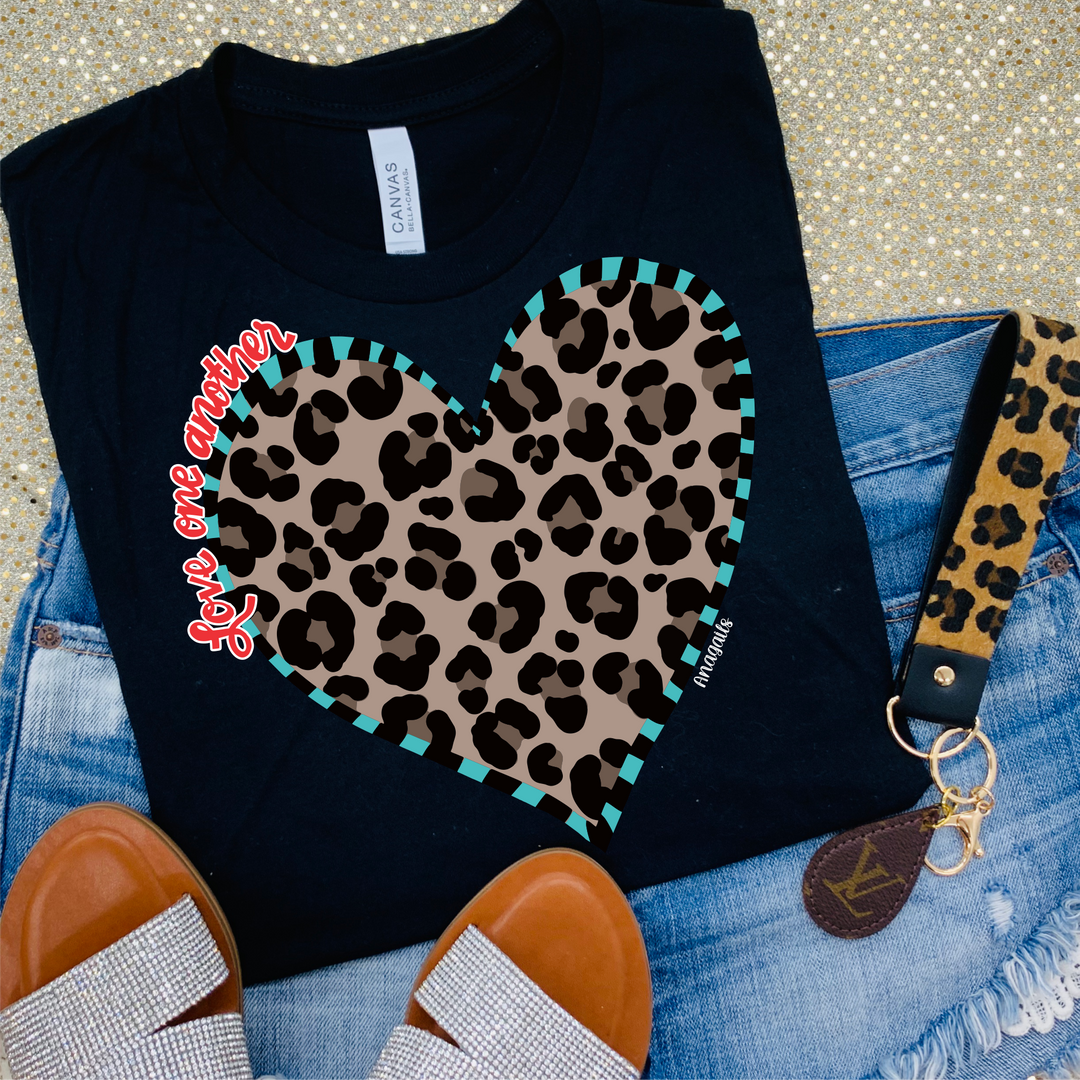 Love one another turquoise and red