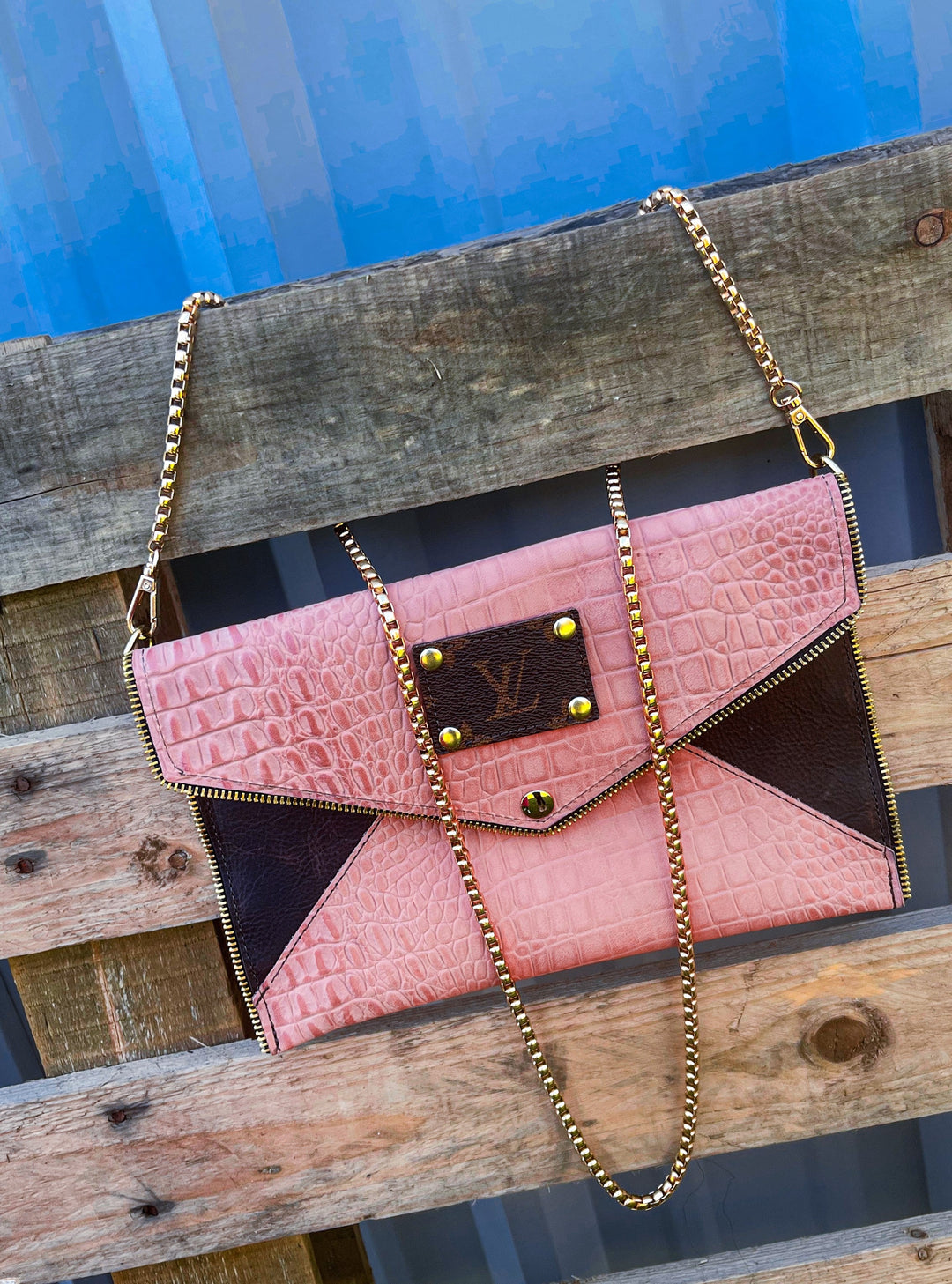 Upcycled LV Genuine Leather Cross Body CLASSIC