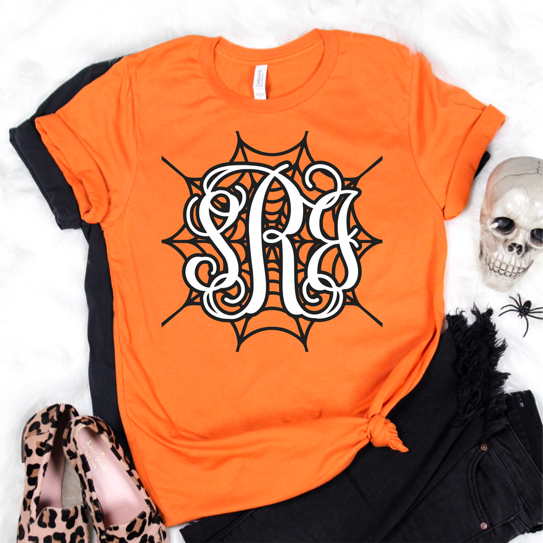 Spider web monogram