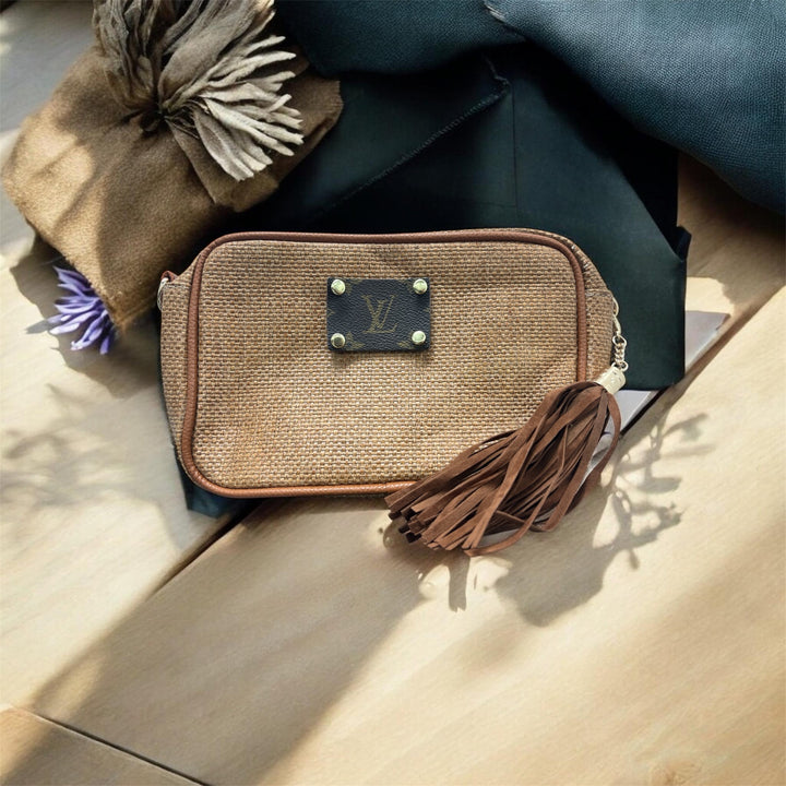 Camel Brown Woven Bag