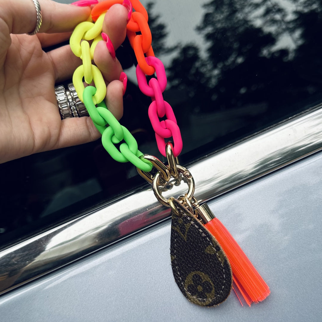 Neon Multi Color Link Keychain