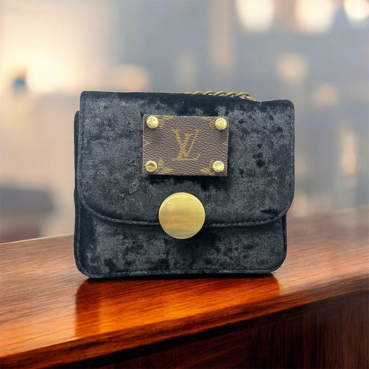 Black Velvet Cross Body