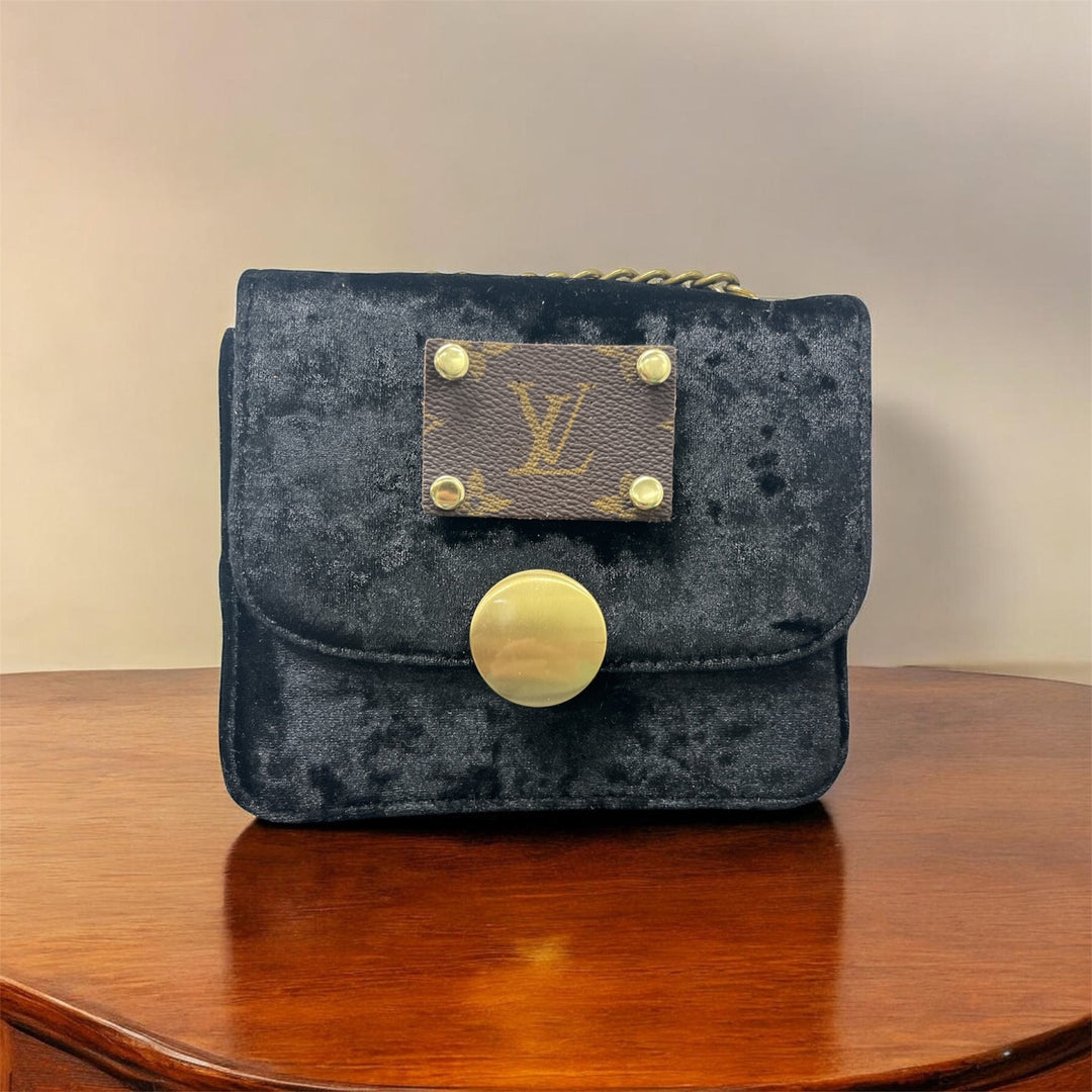 Black Velvet Cross Body
