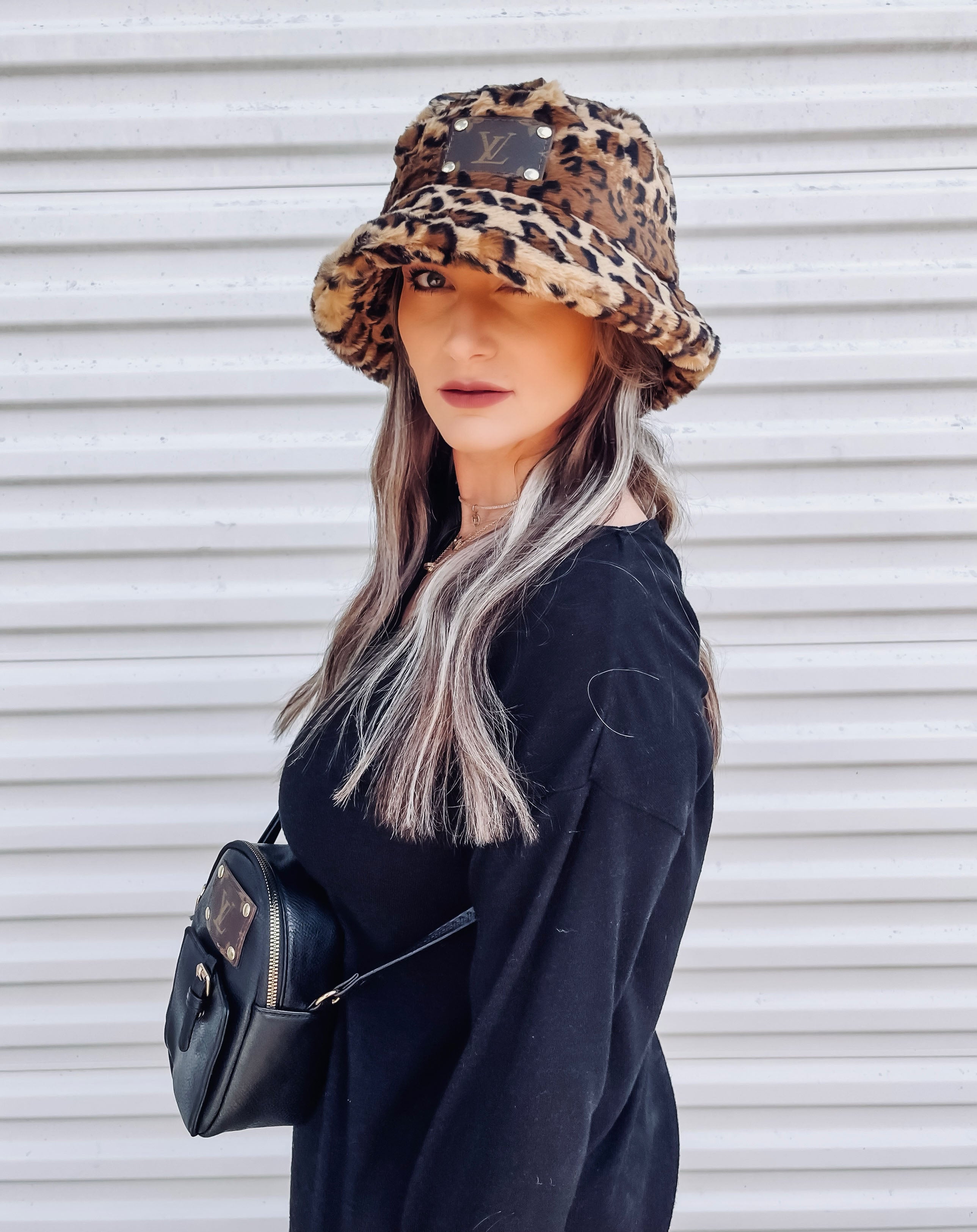 Upcycled LV Faux Mink Fur Bucket Hat Leopard – Beyond Shimmer