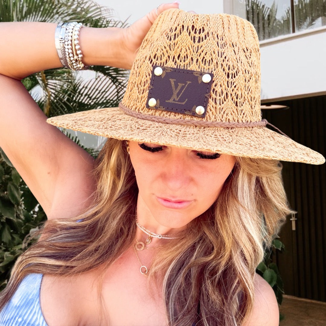Upcycled LV Santorini Hat – Beyond Shimmer - Main Image