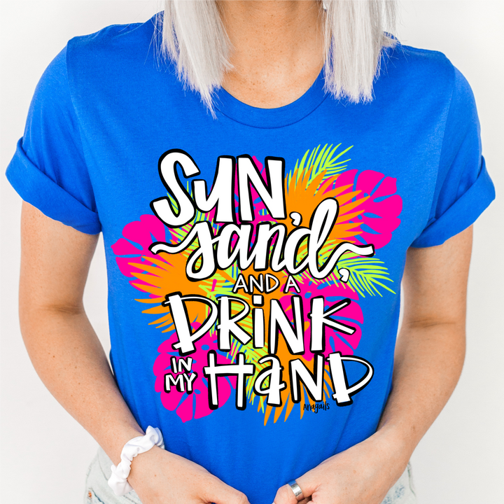 Sun sand & Drink in hand