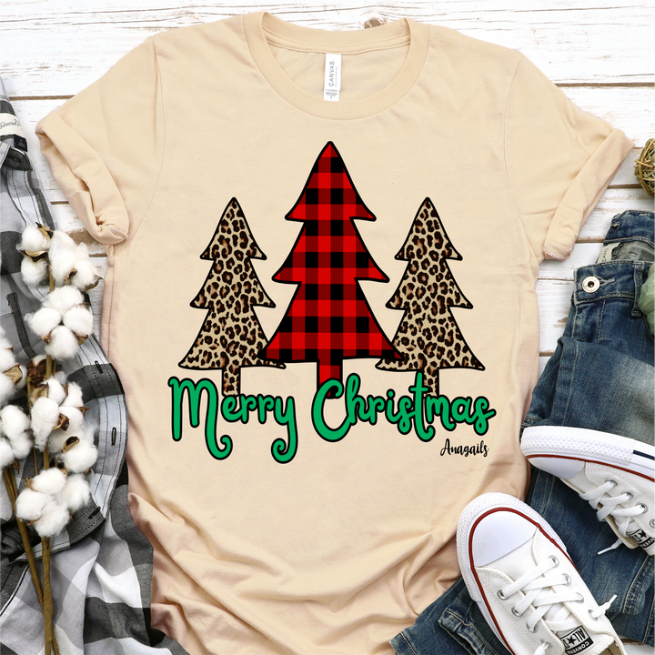 Leopard & Buffalo plaid Christmas