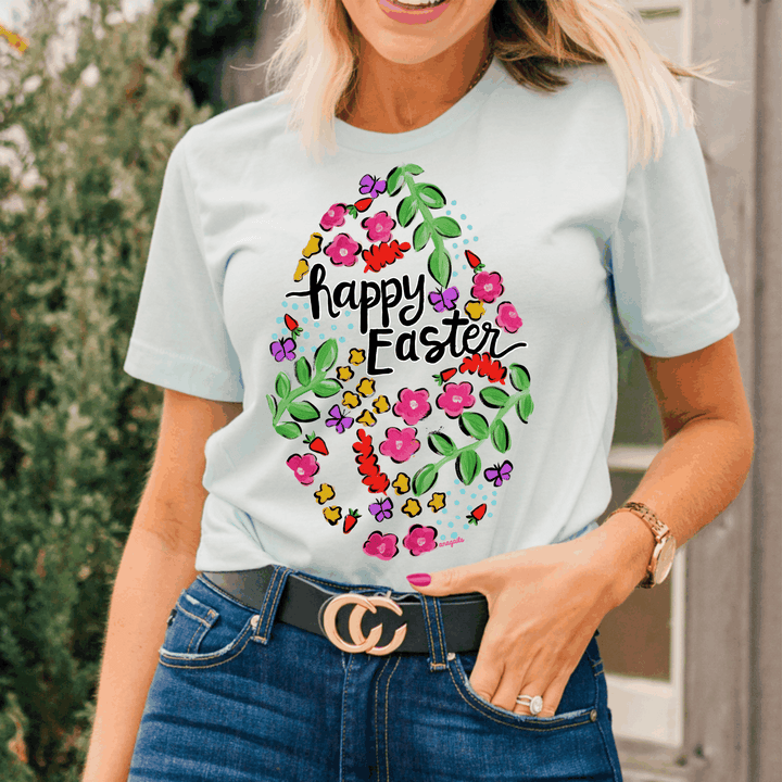 Happy Easter Floral Egg