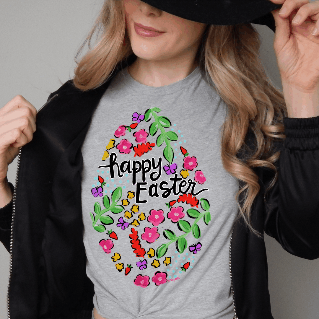 Happy Easter Floral Egg