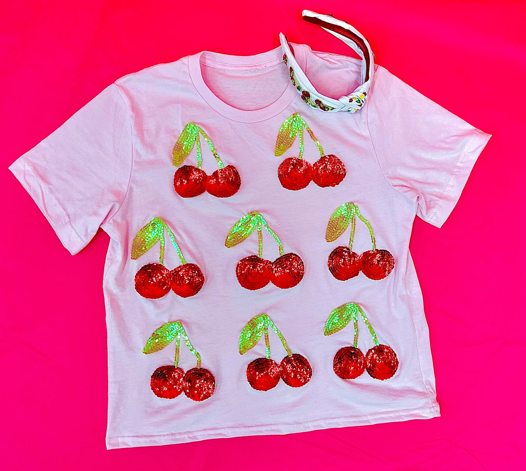 Beyond Shimmer Pink Cherry Tee