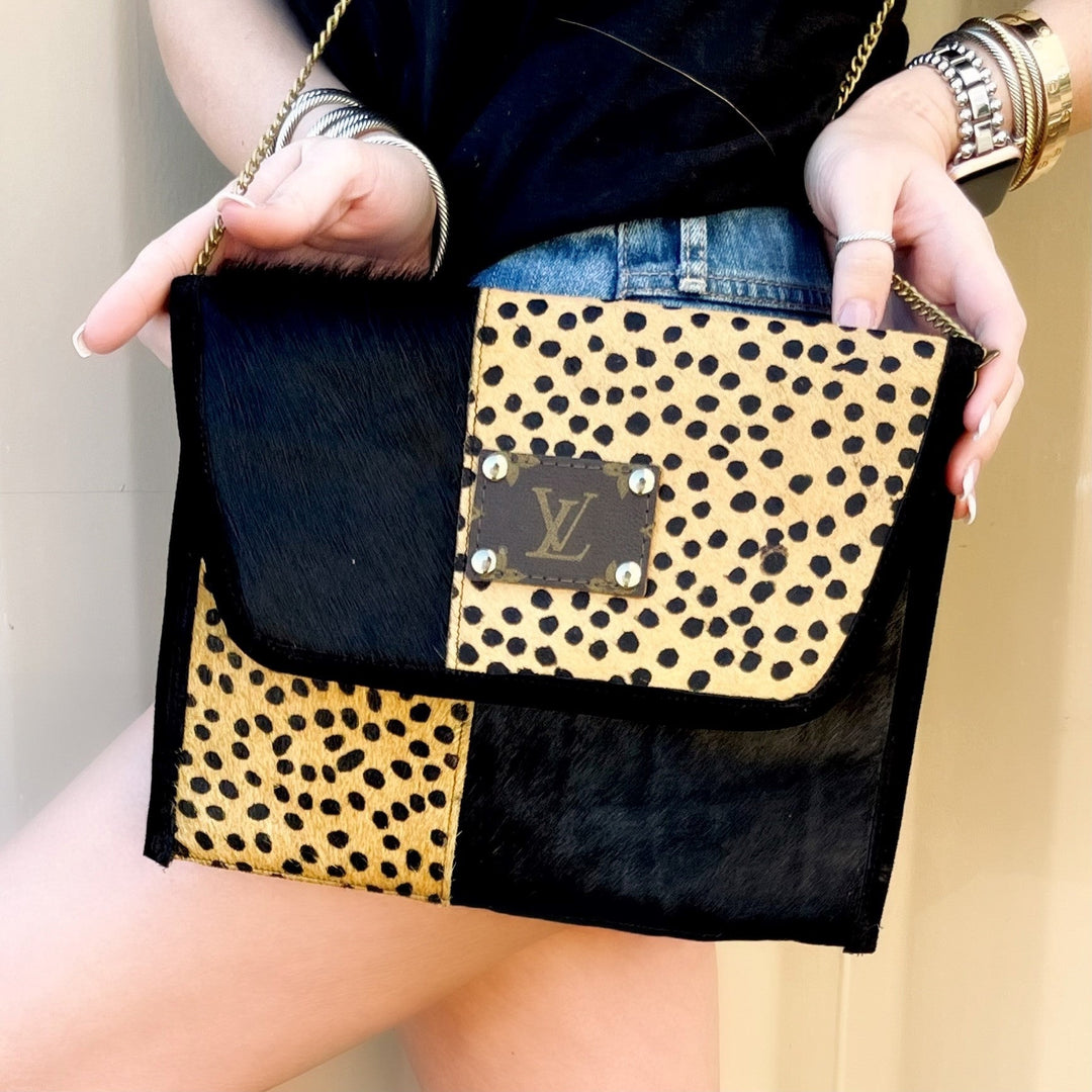 Upcycled LV Fold Over Cross Body