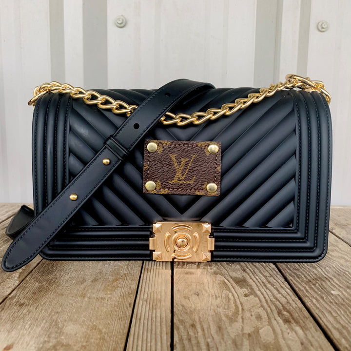 Upcycled LV Jelly Cross body